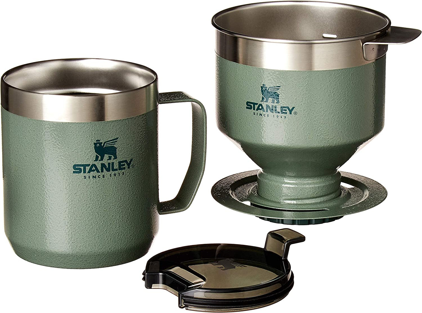 Stanley The Classic Series 10-09566-001 The Perfect Brew Pour Over Set Hammertone Green 12 oz
