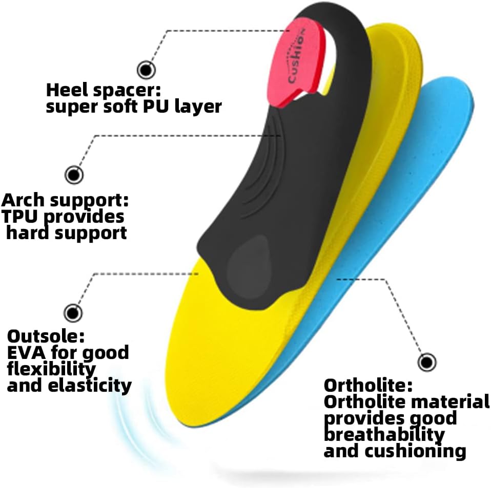 Valsole Orthotic Insert Arch Support Insoles - Men 10-10 1/2 / Women 12-12 1/2 (290mm)