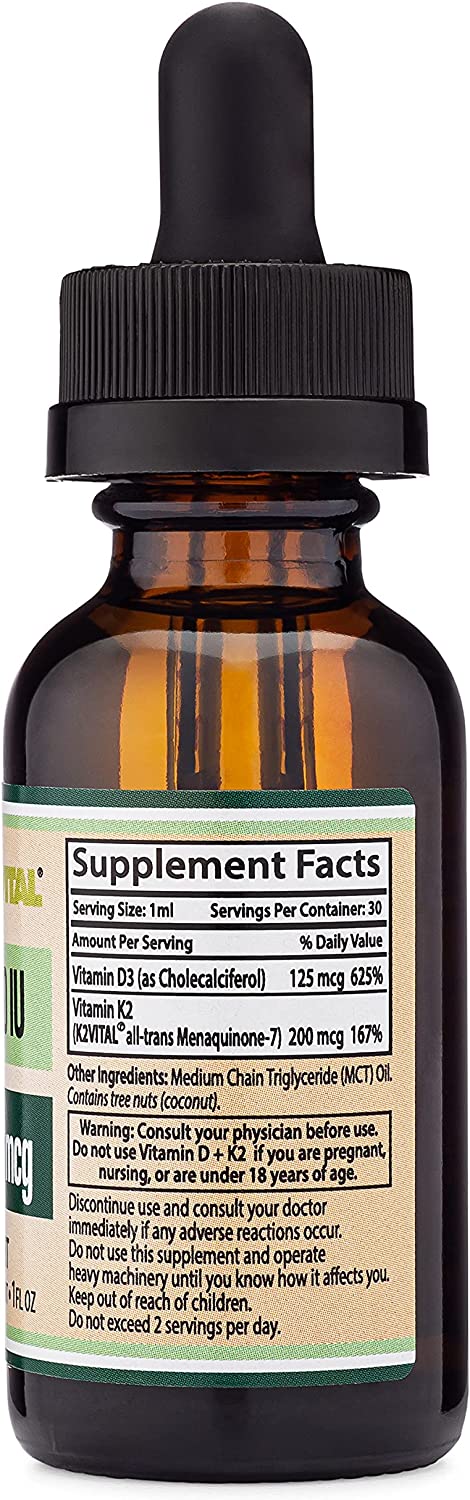 Double Wood K2 Vital D3 K2 Immune Support 1Fl Oz
