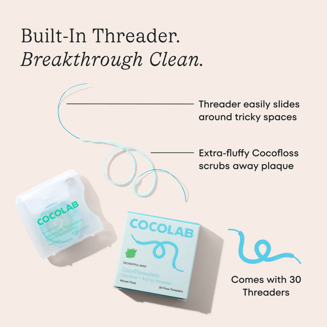 Cocolab Delightful Mint CocoThreaders Woven Floss, 30 Count