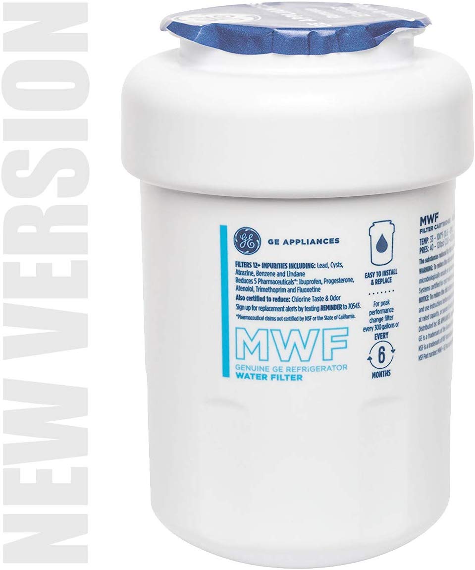 GE Appliances MWF Genuine GE Refrigerator Water Filter, New Version