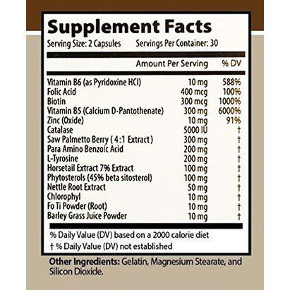 Anti Gray Hair 7050 Helps Restore Natural Hair Color, 60 Capsules