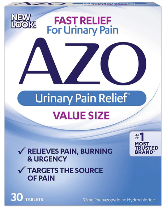 AZO Fast Relief for Urinary Pain Value Size 30 Tablets