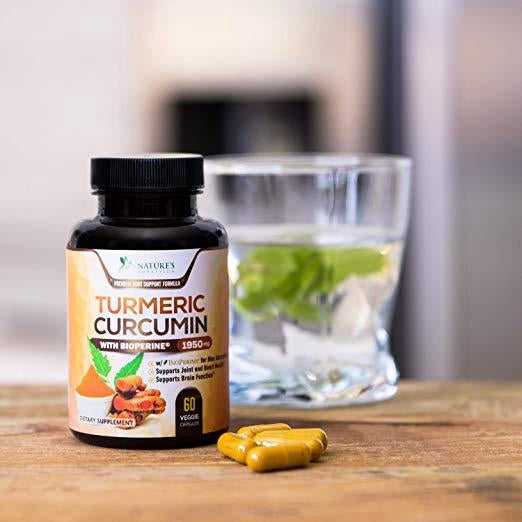 Natures Nutrition Turmeric Curcumin with BioPerine 1950 mg