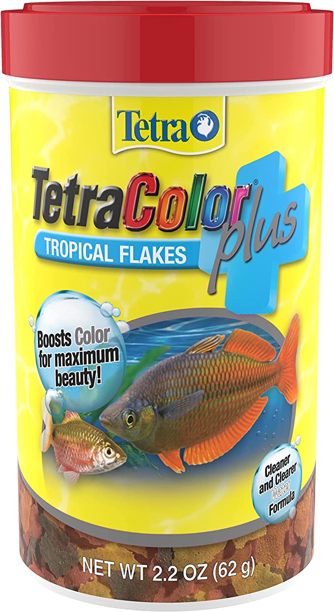 Tetra Color Tropical Flakes with Color Enhancing, 2.2 Oz PACKAGING MAY VARY