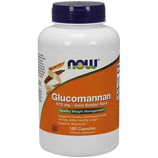 NOW Supplements, Glucomannan (Amorphophallus konjac) 575 mg, 180 Capsules