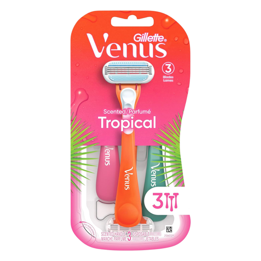 Gillette Venus Scented Tropical Women's Disposable Shaver, 3 Count