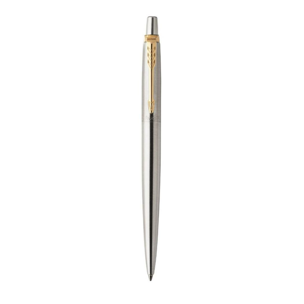 Parker 1953182 Jotter Ballpoint Pen, Stainless Steel w/ Chrome Trim, Medium Point, Blue Ink