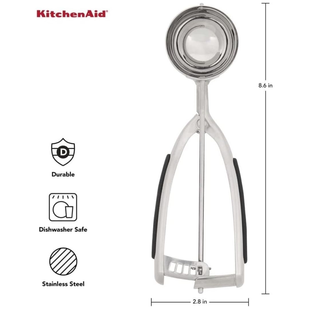 KitchenAid Cookie Dough Scoops Set of 3, Black