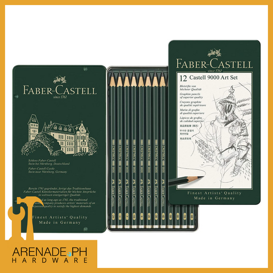 Faber-Castell 9000 Graphite Sketch Pencil Sets Art 8B - 2H set of 12 Multi