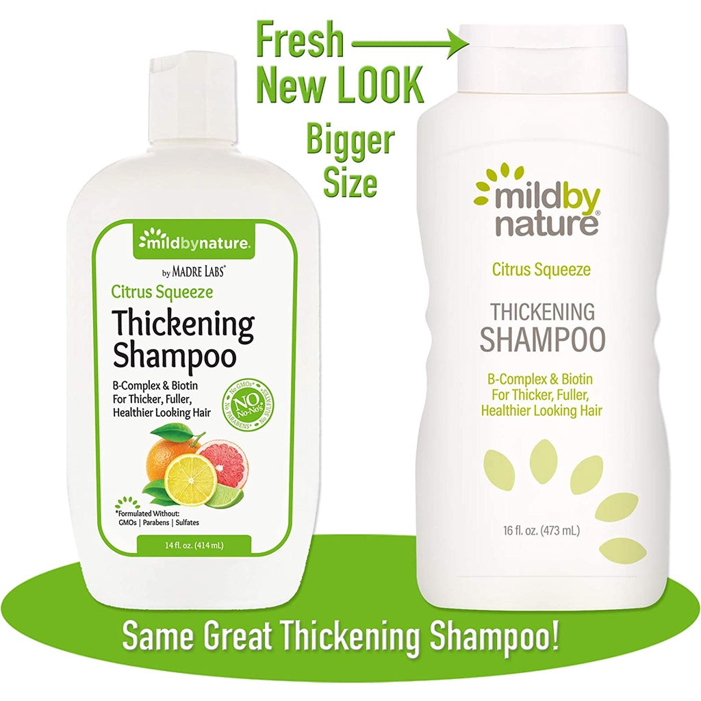 Mild By Nature Citrus Squeeze Thickening Shampoo with B-Complex & Biotin, 16 fl.oz / 473ml