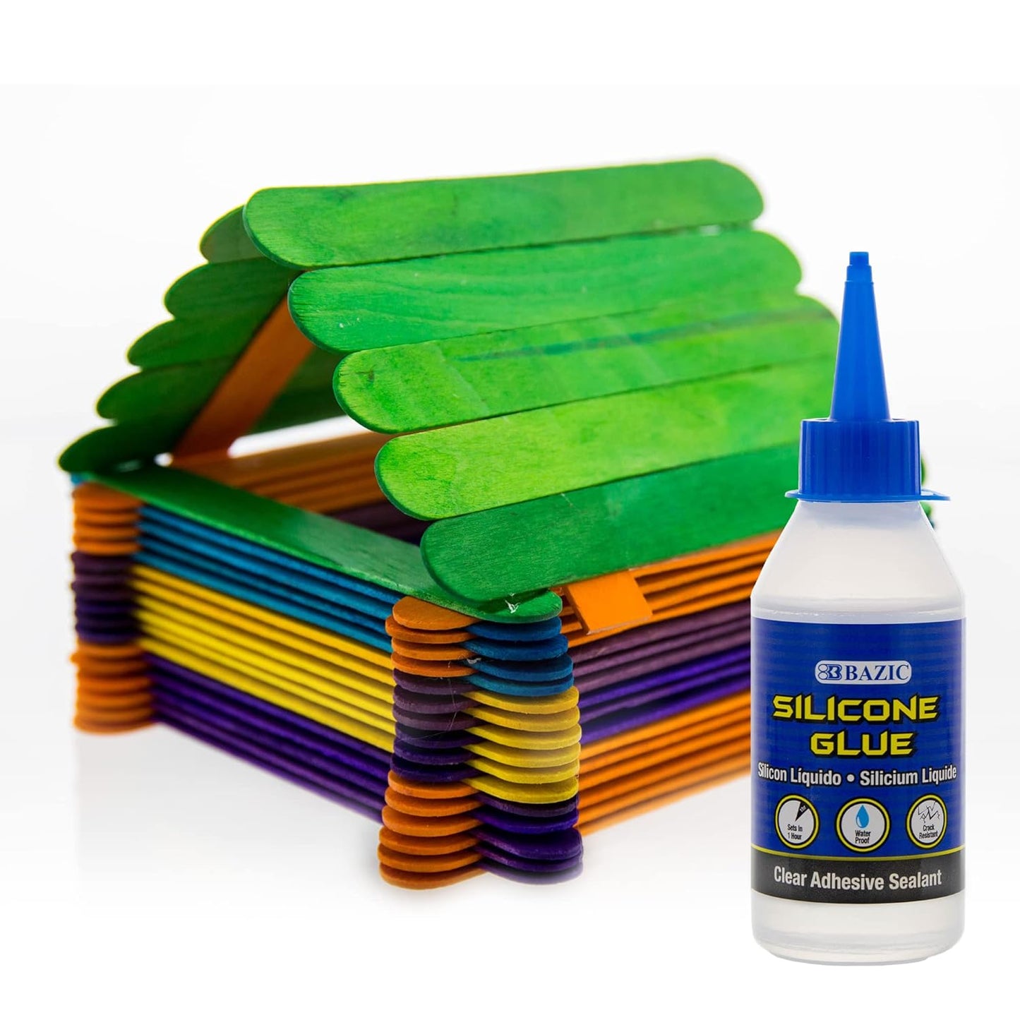 Bazic Silicone Glue Clear Adhesive Sealant 3.38 fl oz / 100ml