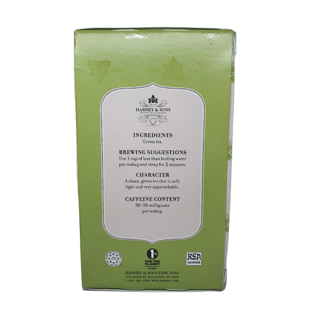 Harney & Sons Japanese Sencha Nourishing Green Tea Individual 20 Tea Bags Wrapped, 1.26 oz / 36g