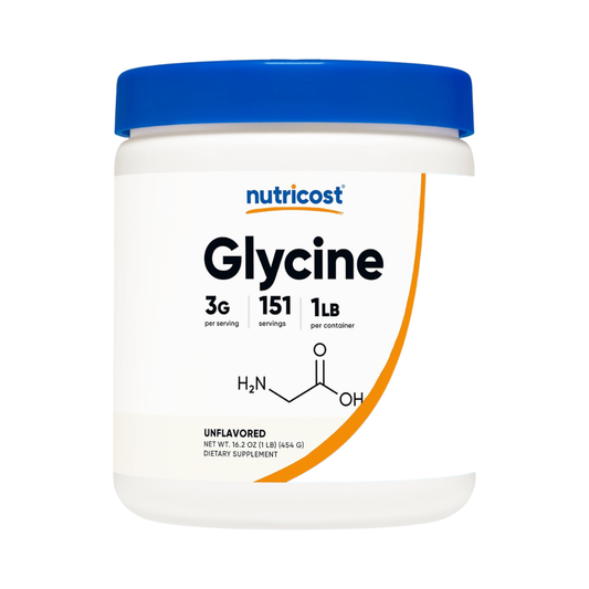 Nutricost Glycine 3 g Unflavored, 16.2 oz / 454 g