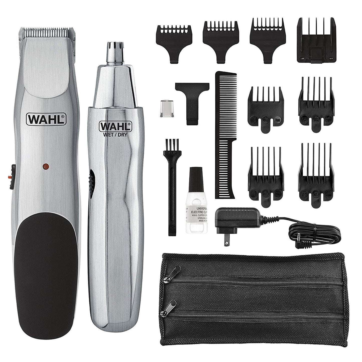 Wahl Groomsman Cord/Cordless Beard, Mustache, Hair & Nose Hair Trimmer for Detailing & Grooming Model 5623