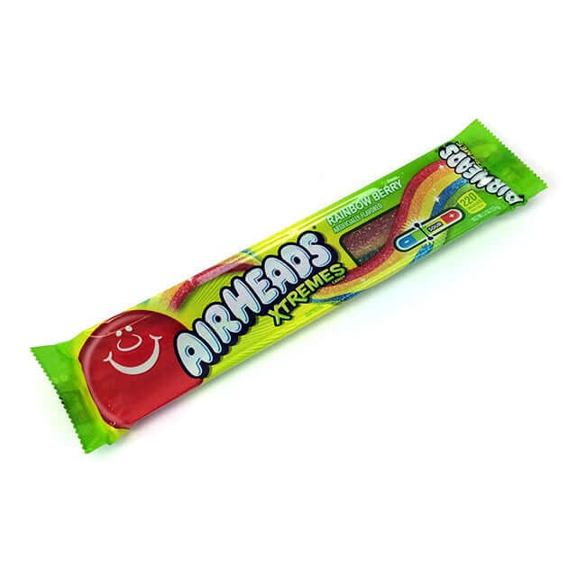 Airheads Xtremes Candy Rainbow Berry Flavor Peanut Free 2 Oz (57 g)