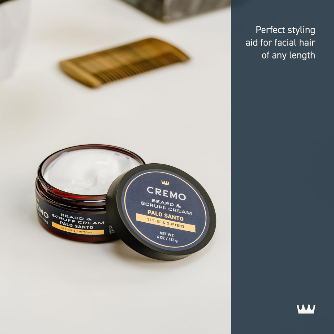Cremo Beard & Scruff Cream, Palo Santo Reserve Collection, 4 oz