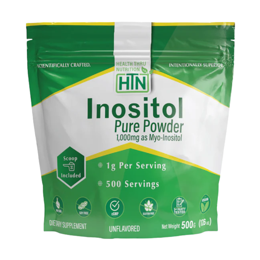 Health Thru Nutrition Inositol Pure Powder 1,000 mg, 500 g / 17.6 oz