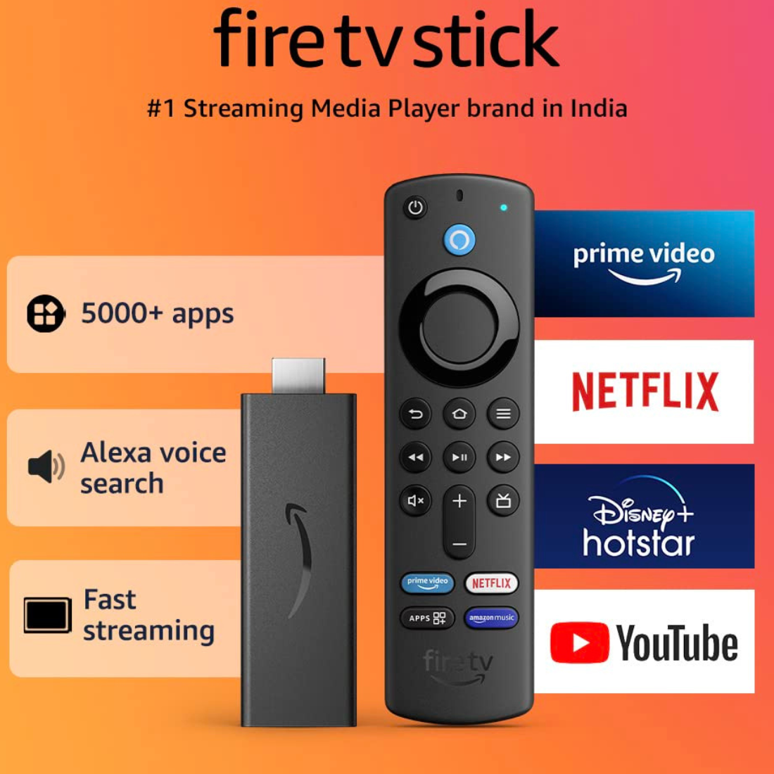Amazon Fire TV Stick Simplify Your TV Experience 1 Count