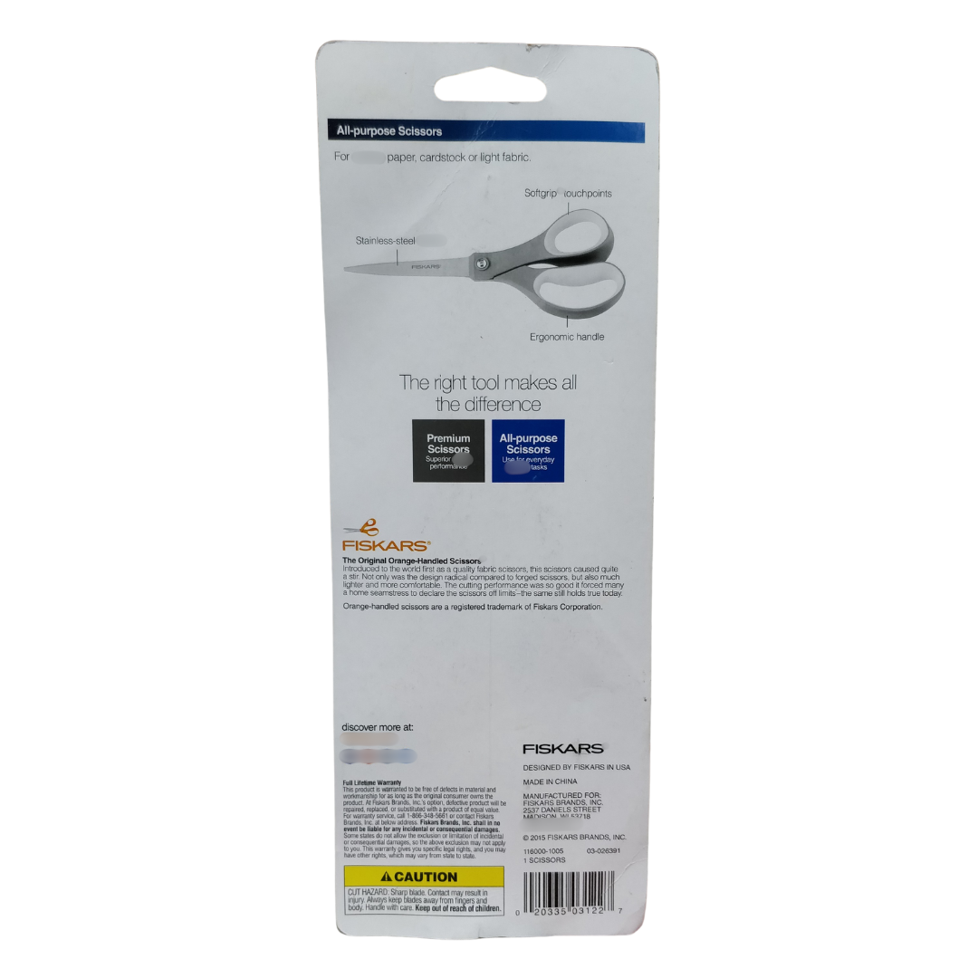 Fiskars Softgrip Touchpoints All-Purpose Scissors