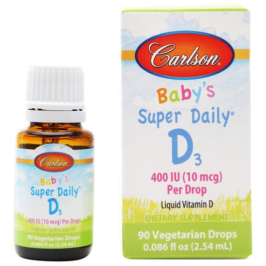 Carlson Baby's Super Daily D3 400 IU 90  drops 0.086 fl oz / 2.54 mL Baby D Drops