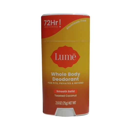 Lume Whole Body Deodorant Smooth Solid Toasted Coconut, 2.6 oz / 75 g