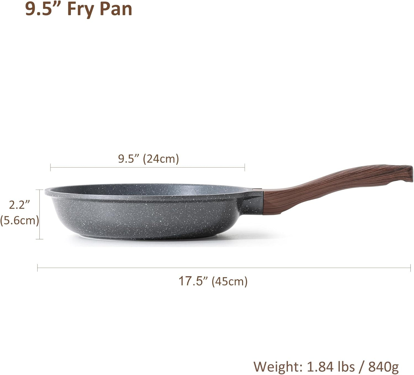 SENSARTE Classic Non-Stick Frying Pan Skillet - (9.5 Inch)