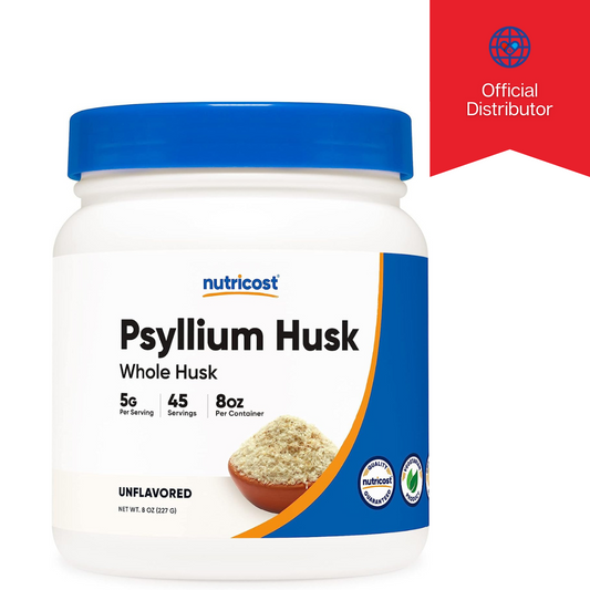 Nutricost Psyllium Husk Whole Husk 5g Unflavored 8oz / 227g