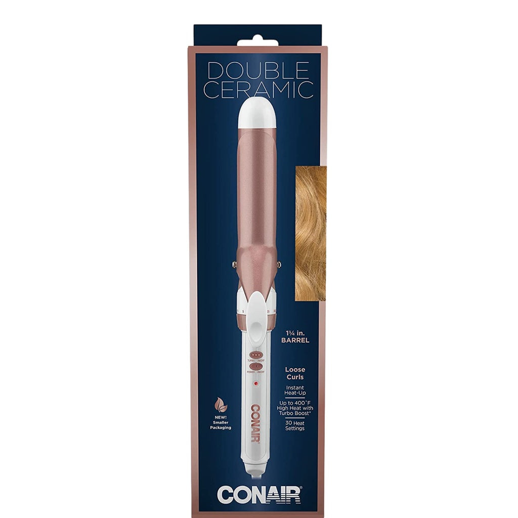 ConAir Double Ceramic 1 1/4 Inch Barrel for Loose Curls Dual Voltage 1 Box