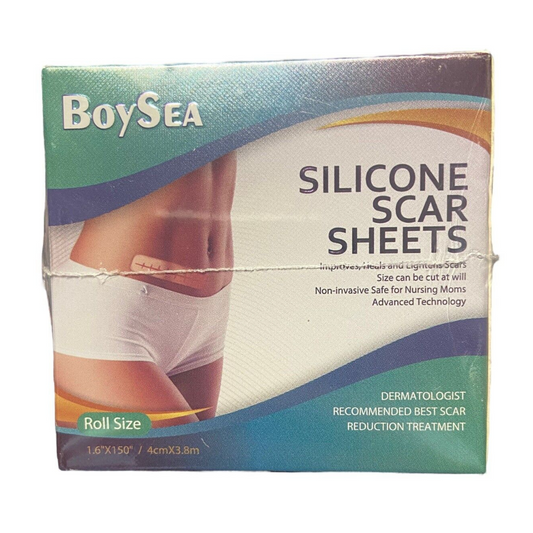 BoySea Silicone Scar Sheets Roll Size 1.6" x 150" / 4cmX3.8cm