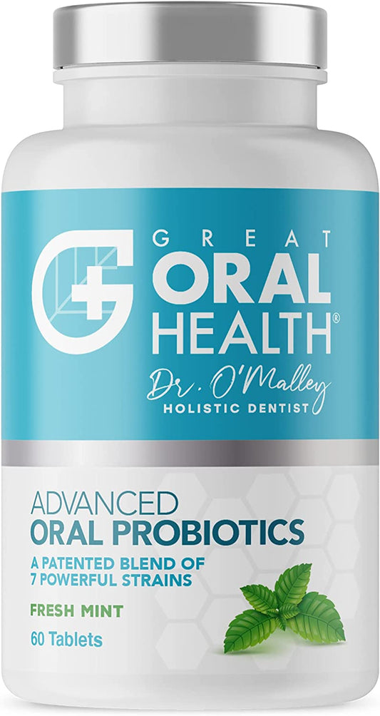 Great Oral Health Advanced Oral Probiotics Dentist Developed Dietary Supplement Fresh Mint 60 Tablet