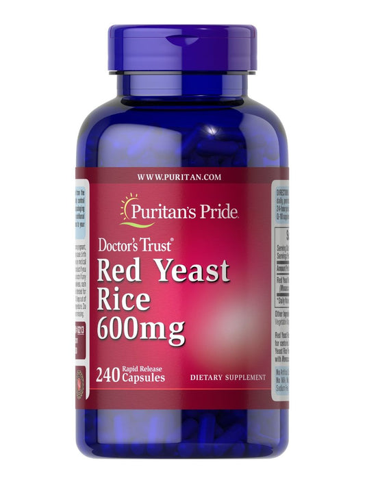 Puritans Pride Red Yeast Rice 600mg (240 Capsules)