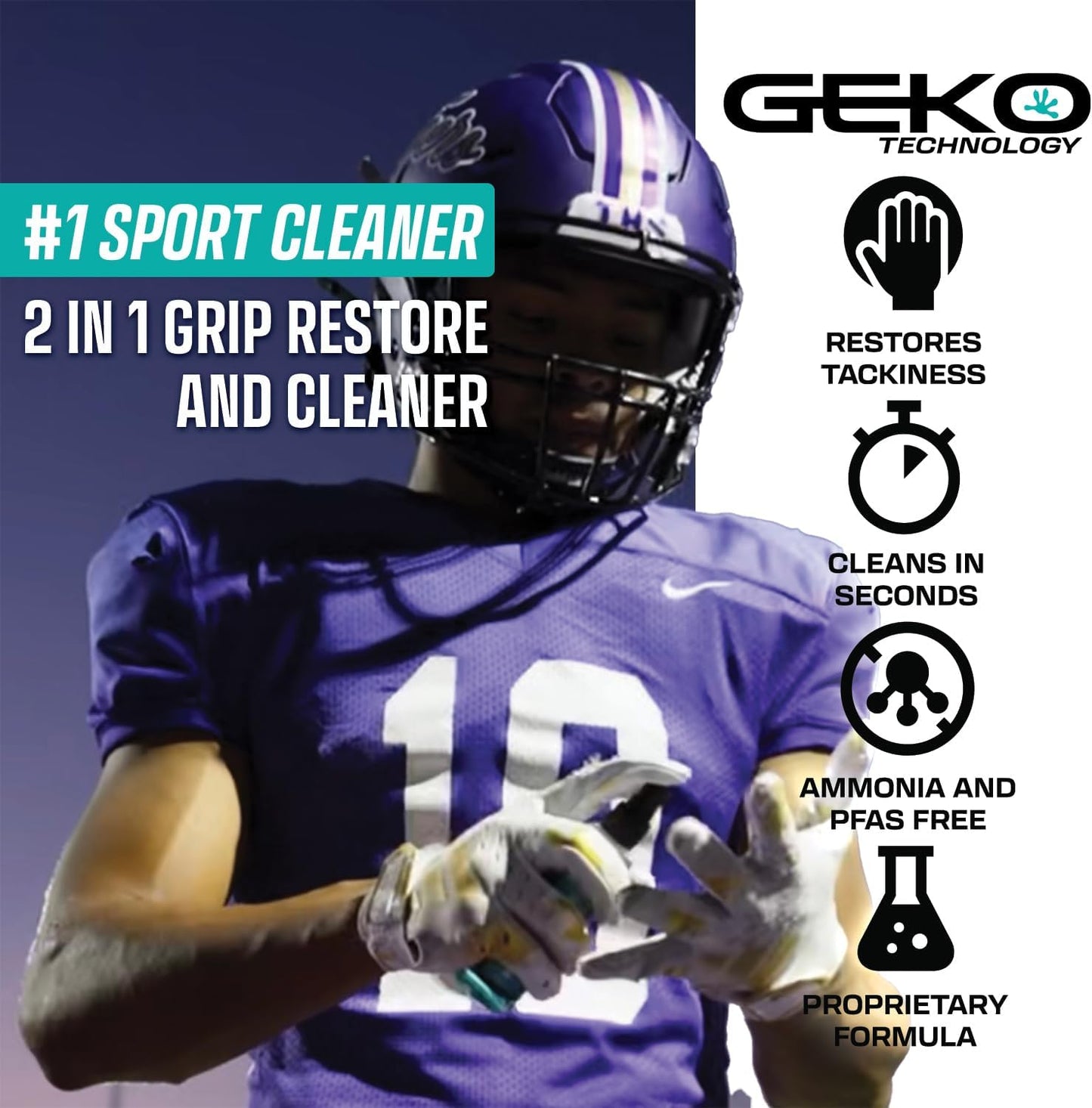 Geko 2 in 1 Grip Restore and Cleaner, 4 fl oz