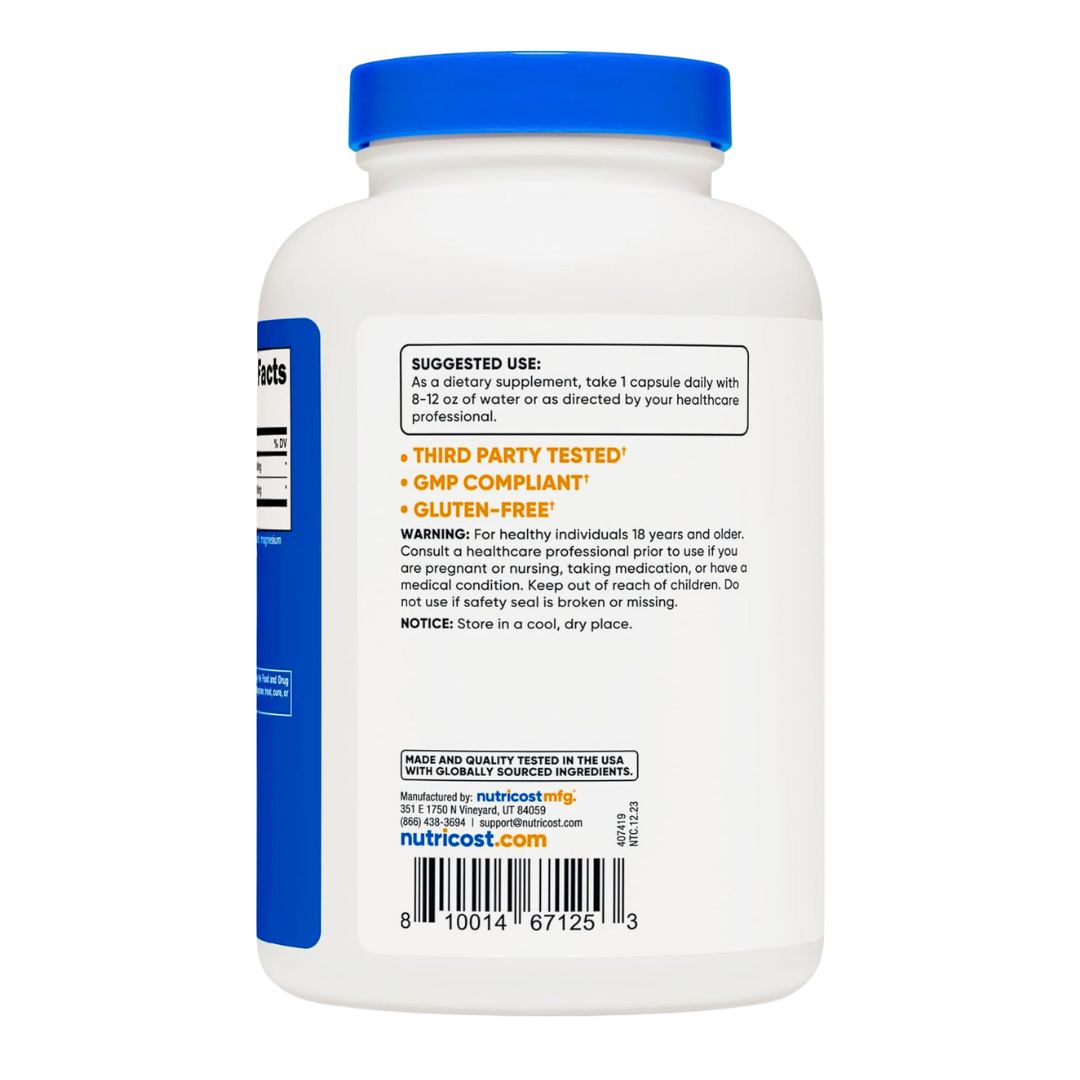 Nutricost L-Arginine + L-Citrulline 750mg Supplement 240 Capsules