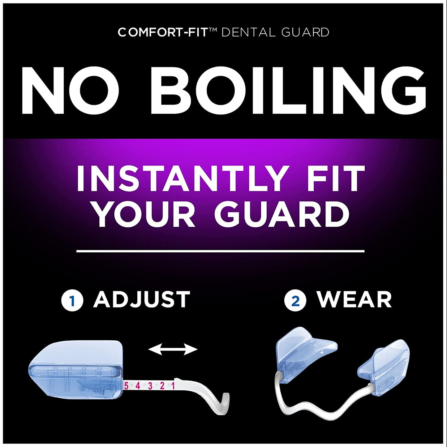 DenTek Comfort-Fit Dental Guards Ready to Wear for Nighttime Teeth Grinding 2 Count