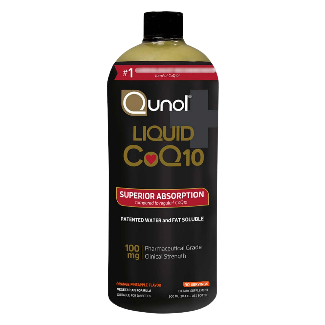 Qunol Liquid CoQ10 Superior Absorption 100 mg Orange Pineapple Flavor, 30.4 oz / 900 ml