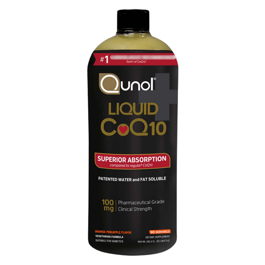 Qunol Liquid CoQ10 Superior Absorption 100 mg Orange Pineapple Flavor, 30.4 oz / 900 ml