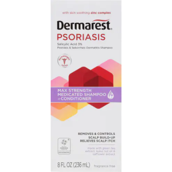 Dermarest Psoriasis Max Strength Medicated Shampoo and Conditioner, 8 fl.oz / 236ml