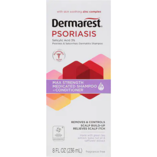 Dermarest Psoriasis Max Strength Medicated Shampoo and Conditioner, 8 fl.oz / 236ml