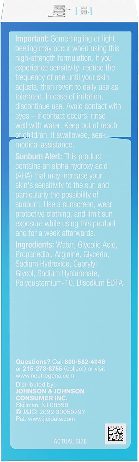 Neutrogena Hydro Boost Glycolic Acid Ovenight Peel. Fragrance Free, 3.2 fl oz / 94mL