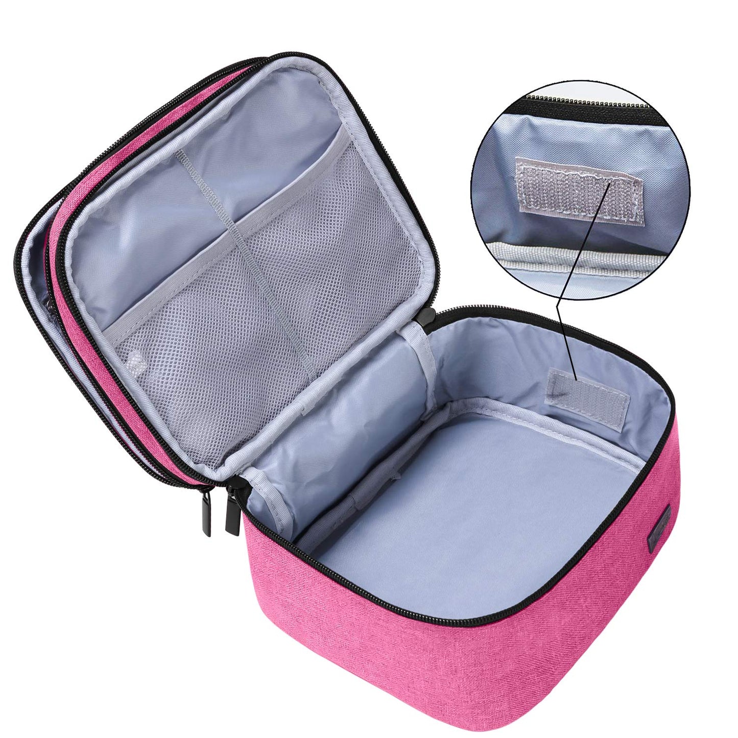 Luxja Portable Organizer Bag For Nail Polish And Manicure 1 Set (Pink)