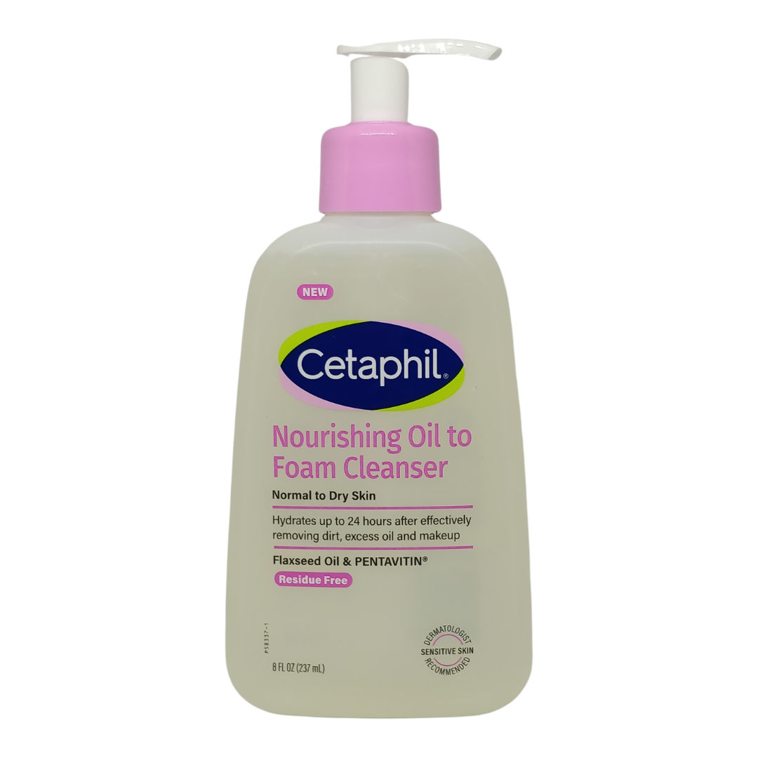 Cetaphil Nourishing Oil to Foam Cleanser, 8 oz / 237 ml