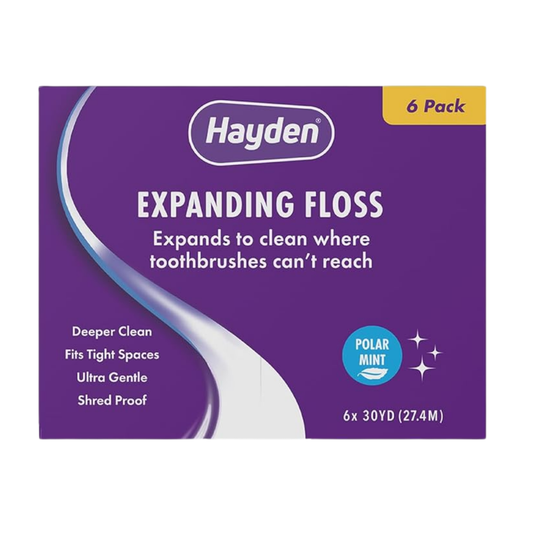 Hayden Expanding Floss Polar Mint, 6 Pack
