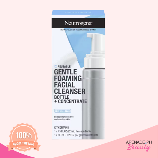 Neutrogena Gentle Foaming Facial Cleanser Bottle 7.5 FL OZ + Concetrate Refil 6.7 g