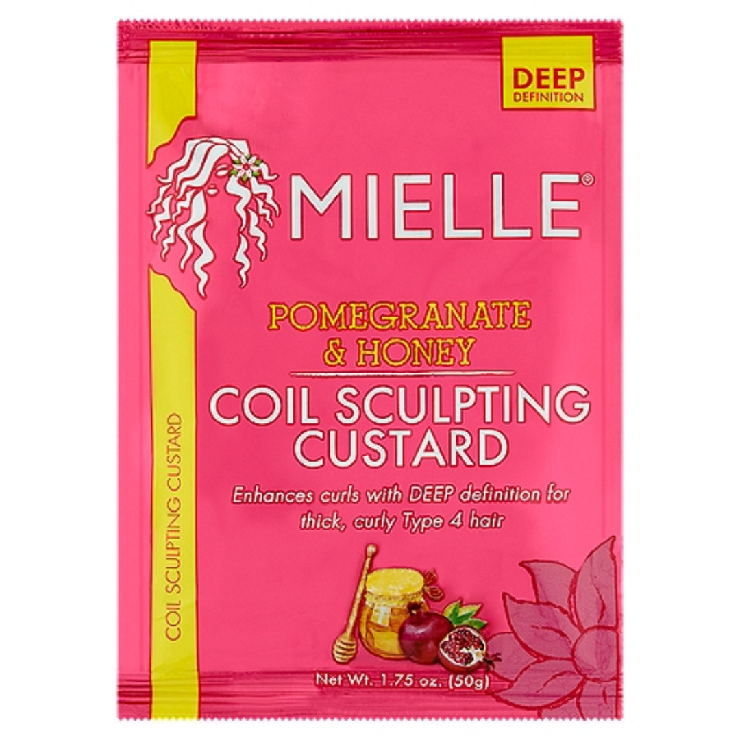 Mielle Pomegranate And Honey Coil Sculpting Custard Enhances Curly Hairs, 1.75 oz / 50g