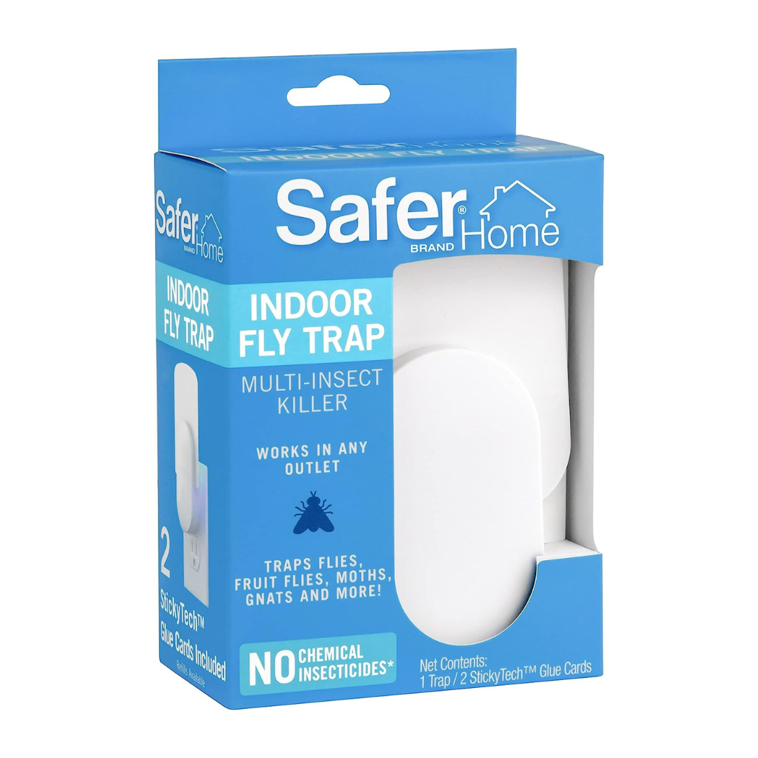 Safer Home Indoor Fly Trap Multi-Insect Killer (1 Trap, 2 Stickytech)