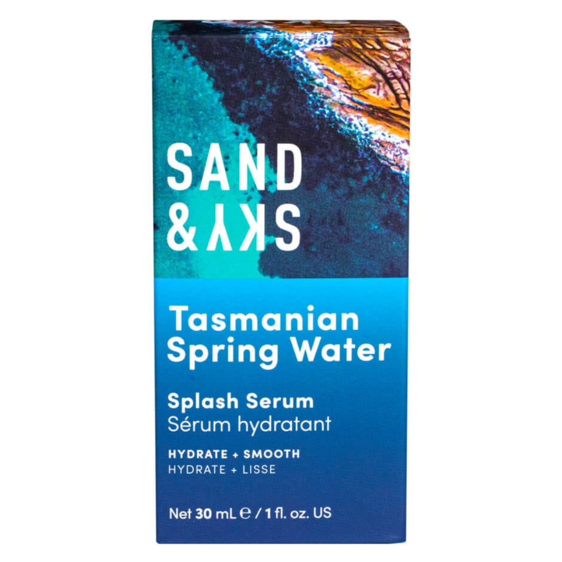 Sand & Sky Tasmanian Spring Water Splash Serum Hydratant 1 Fl Oz (30ml)