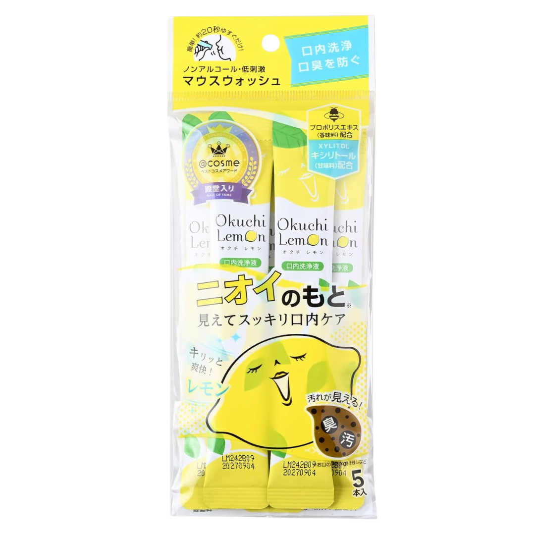 Okuchi Lemon Mouth Wash, 5 Count