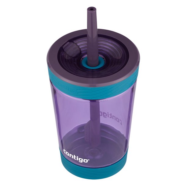Contigo Kids Spill Proof Straw Tumbler Eggplant, 414 ml