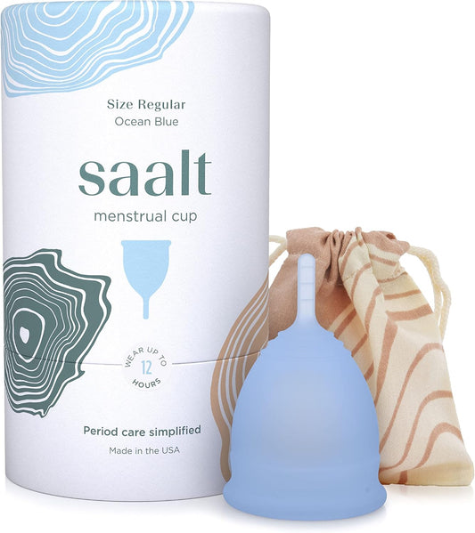 Saalt Menstrual Cup Regular Size Ocean Blue, 1 Count